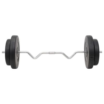 vidaXL Barbell and Dumbbell with Plates Set 90 kg