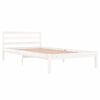 vidaXL Bed Frame without Mattress Solid Wood Pine 100x200cm White