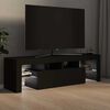 vidaXL TV Cabinet with LED Lights Black 140x36.5x40 cm
