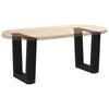 vidaXL Coffee Table Legs V-Shape 2 pcs Black 40x(30-31.3) cm Steel