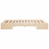 vidaXL Floor Bed Frame with Storage Brown 120 x 190 cm Solid pine wood