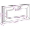 vidaXL Basement Window RISOR 80x40 cm Tilt 2 Glazing White