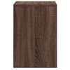 vidaXL Bedside Cabinet with LED Lights Brown Oak Engineered Wood