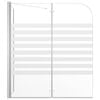 vidaXL Bath Enclosure 120x68x130 cm Tempered Glass Stripe