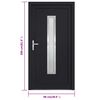 vidaXL Front Door Anthracite 98x208 cm PVC