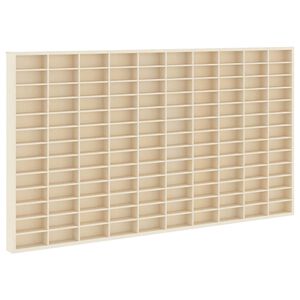 vidaXL Wall Display Case Beige 98 x 4.5 x 55 cm Engineered Wood