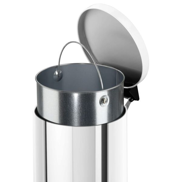 Hailo Pedal Bin Solid L 18L Stainless Steel with Galvanized Inner Bin