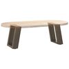 vidaXL Coffee Table Legs U-Shaped 2 pcs Natural Steel 30x(30-31) cm Steel