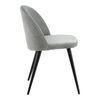 Venture Home Dining Chairs 2 pcs Velvet Velvet Black and Grey