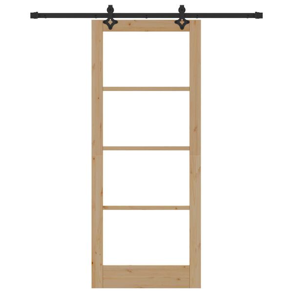 vidaXL Sliding Door ORKDAL Natural and Black 86 x 211 cm