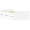 vidaXL Bed Frame with Drawers without Mattress White 100x200 cm