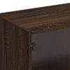 vidaXL TV Cabinet with Glass Doors Brown Oak 102x37x42 cm