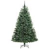 vidaXL Artificial Hinged Christmas Tree Green 210 cm PVC and Metal