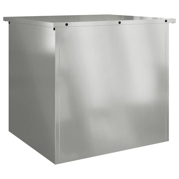 vidaXL Outdoor Storage Box Silver 55 x 50.5 x 50 cm Steel
