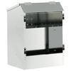 vidaXL Rabbit Feeder Silver 33.5 x 25.5 x 45.5 cm Galvanised Steel