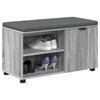 vidaXL Hall Bench with Cushion Plain Grey Sonoma 80 x 38 x 46 cm