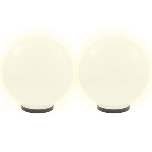 vidaXL LED Bowl Lamps 4 pcs Spherical 40 cm PMMA