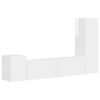 vidaXL TV Cabinet Set 4 pcs High Gloss White Engineered Wood