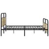 vidaXL Metal Bed Frame without Mattress Sonoma Oak 200x200 cm