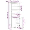 vidaXL Tall Cabinets 2 pcs Artisian Oak 79 x 36 x 200 cm