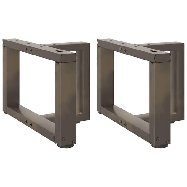 vidaXL Coffee Table Legs T-Shaped&nbsp;2 pcs Black 50x25x(30-31) cm Steel