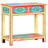 vidaXL Hand Painted Console Table 80x35x75 cm Solid Mango Wood