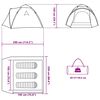 vidaXL Camping Tent Dome 3-Person Grey and Orange Quick Release