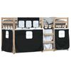 vidaXL Bunk Bed without Mattress White&Black 90x200 cm Solid Wood Pine