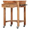 vidaXL Kitchen Trolley 58x58x89 cm Solid Acacia Wood