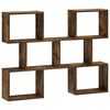 vidaXL Wall Shelf Smoked Oak 103 x 17 x 80 cm Engineered Wood