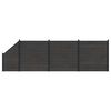 vidaXL Fence Panel 4 pcs WPC and Aluminium Black