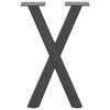 vidaXL Coffee Table Legs X-Shaped 2 pcs Anthracite 38x(42-43) cm Steel