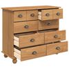 vidaXL Chest of Drawer ASKIM Brown 91 x 40 x 79 cm Solid Pine Wood