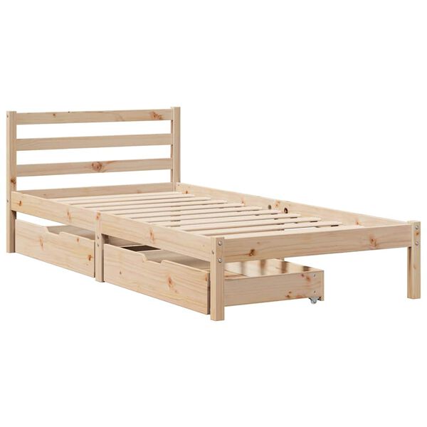 vidaXL Bed Frame without Mattress 90x200 cm Solid Wood Pine