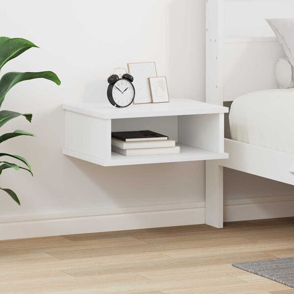 vidaXL Bedside Table White 40 x 31 x 15 cm Engineered Wood