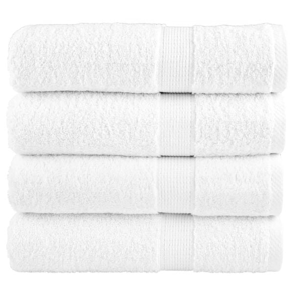 vidaXL Premium Hand Towels "SOLUND" 4 pcs White 50x100 cm 600 gsm