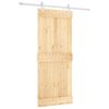 vidaXL Sliding Door with Hardware Set 85x210 cm Solid Wood Pine