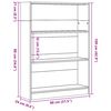 vidaXL Bookcase Black 80x24x109 cm Engineered Wood