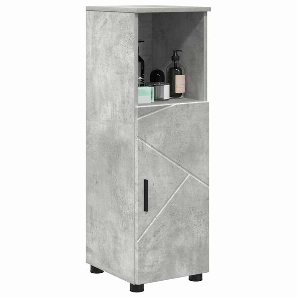 vidaXL Bathroom Cabinet with Storage Concrete Grey 30 x 35 x 95 cm