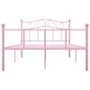 vidaXL Bed Frame without Mattress Pink Metal 120x200 cm