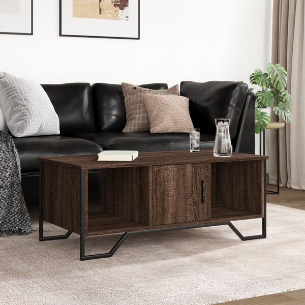vidaXL Coffee Table Brown Oak 100x51x40 cm Engineered Wood