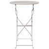vidaXL Bistro Table Folding Beige Ø50x71 cm Powder-coated Steel