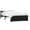 vidaXL Bed Frame without Mattress Black Solid Wood 90x190 cm Single Single