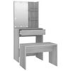 vidaXL Dressing Table Set with LED Grey Sonoma Engineered Wood