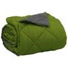 vidaXL Summer Duvet Green and Anthracite 220 x 200 cm Microfiber