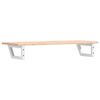 vidaXL Basin Shelf Wall Mounted Steel and Solid Wood Oak