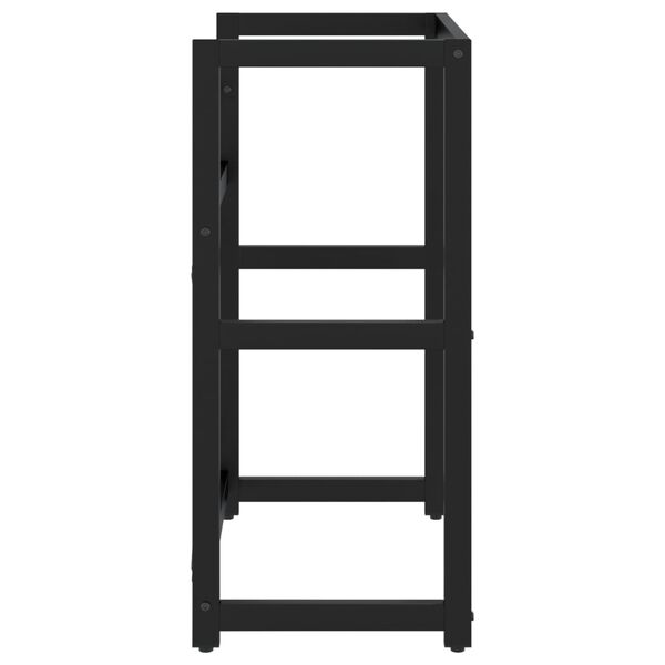vidaXL Bathroom Washbasin Frame Black 59x38x83 cm Iron