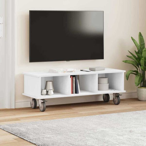 vidaXL TV Stand White 100 x 35 x 35 cm Engineered Wood