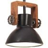vidaXL Industrial Hanging Lamp 25 W Black Round 19 cm E27