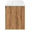 vidaXL Bathroom Sink Cabinet with Built-in Basin Artisan Oak
